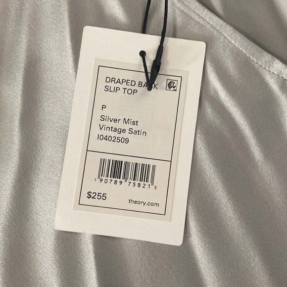NWT Theory Draped Back Slip Top 100% Silk Size P - Picture 5 of 8